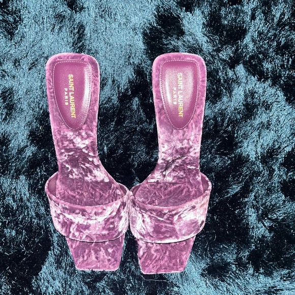 Saint Laurent Baliqua Stiletto Slide Sandals Size 39.5 - Picture 3 of 5